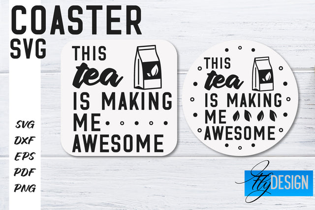 Coasters SVG | Coffee SVG Design | Funny Quotes SVG Fly Design 