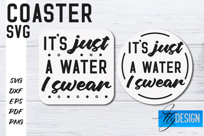 Coasters SVG | Coffee SVG Design | Funny Quotes SVG Fly Design 