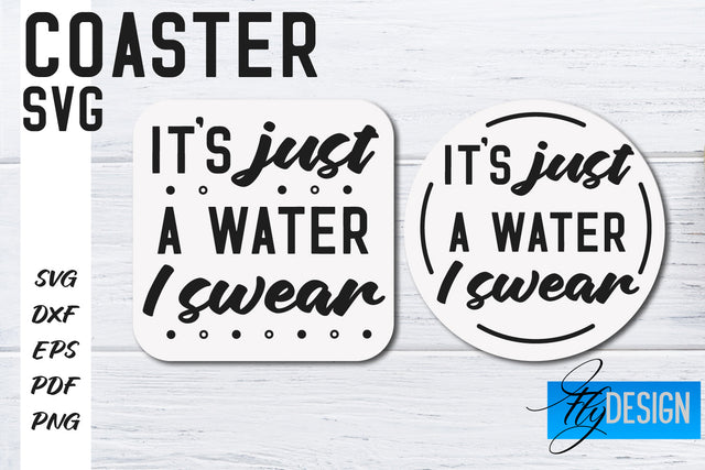 Coasters SVG | Coffee SVG Design | Funny Quotes SVG Fly Design 