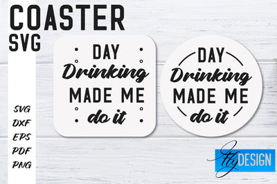 Coasters SVG | Coffee SVG Design | Funny Quotes SVG Fly Design 