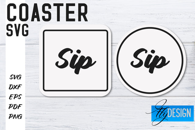 Coasters SVG | Coffee SVG Design | Funny Quotes SVG Fly Design 