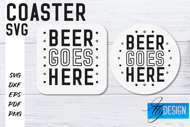 Coasters SVG | Coffee SVG Design | Funny Quotes SVG Fly Design 