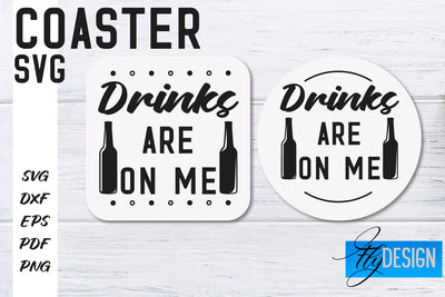 Coasters SVG | Coffee SVG Design | Funny Quotes SVG Fly Design 