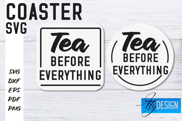 Coasters SVG | Coffee SVG Design | Funny Quotes SVG Fly Design 