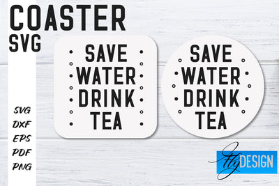 Coasters SVG | Coffee SVG Design | Funny Quotes SVG Fly Design 