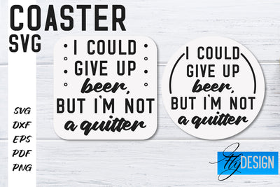 Coasters SVG | Coffee SVG Design | Funny Quotes SVG Fly Design 
