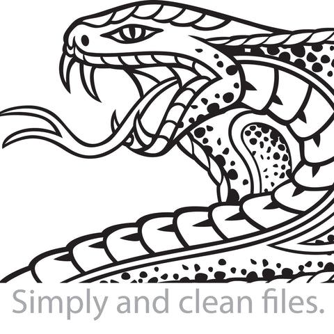 Cobra Snake pierced with an Arrow. Old School Style Tattoo. SVG TribaliumArtSF 