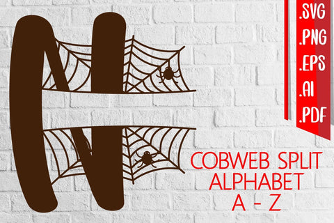 Cobwebs Split Alphabet A-Z svg eps ai png pdf SVG zafrans studio 