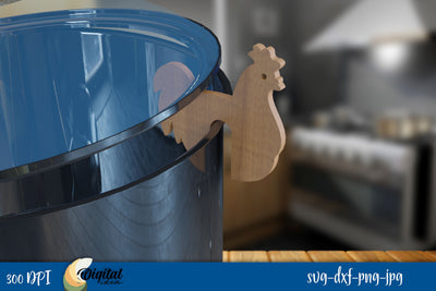 Cock SVG. Pot Prop Laser Cut Design. 3D Kitchen Laser Cut. SVG Evgenyia Guschina 