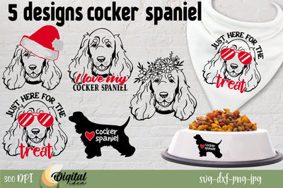 Cocker Spaniel ClipArt SVG Design | Dog SVG Bundle | Dog Silhouette SVG Evgenyia Guschina 