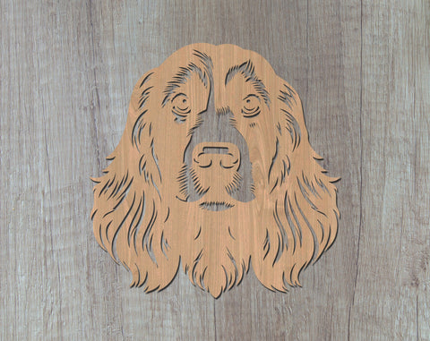 Cocker Spaniel Laser SVG Cut File, Cocker Spaniel Glowforge File, Cocker Spaniel DXF, Cocker Spaniel Wall Art SVG SVG HappyDesignStudio 
