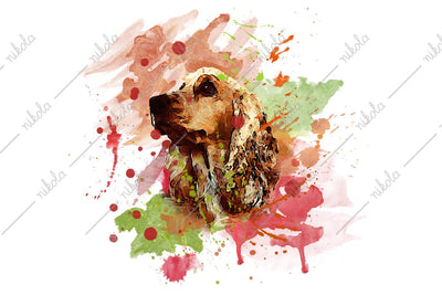 Cocker Spaniel Watercolor Sublimation Clipart PNG JPG Sublimation nikola 