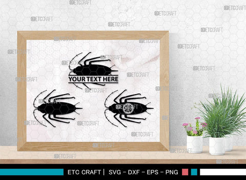 Cockroach Monogram, Cockroach Silhouette, Cockroach SVG, Cockroach Bug Svg, Bug Svg, Roach Svg, SB00241 SVG ETC Craft 