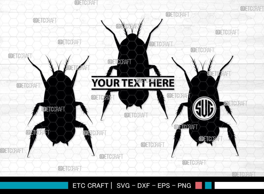 Cockroach Monogram, Cockroach Silhouette, Cockroach SVG, Cockroach Bug ...