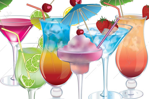 Cocktail Drinks Clipart Illustrations Beverages PNG Sublimation nikola 