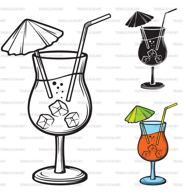 Cocktail glass SVG TribaliumArtSF 