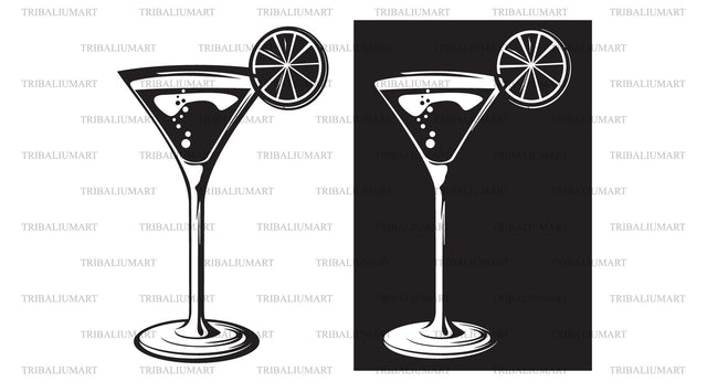 Cocktail glass SVG TribaliumArtSF 