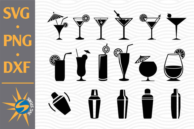 Cocktail SVG, PNG, DXF Digital Files Include SVG SVGStoreShop 