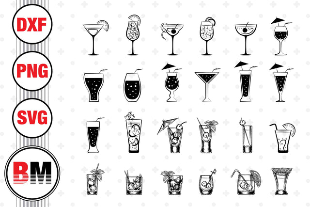 Cocktail SVG, PNG, DXF Files SVG BMDesign 