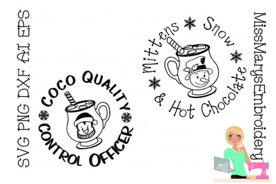 Coco and Hot Chocolate SVG MissMarysEmbroidery 