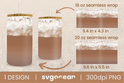 Cocoa Can Glass | PNG | 16 Oz | 20 Oz Libbey Glass SVG SvgOcean 