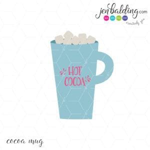 Cocoa Mug | SVG Stencil SVG Ikonart Design Shop 