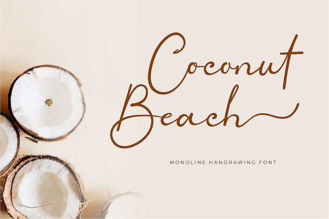 Coconut Beach Font twinletter 
