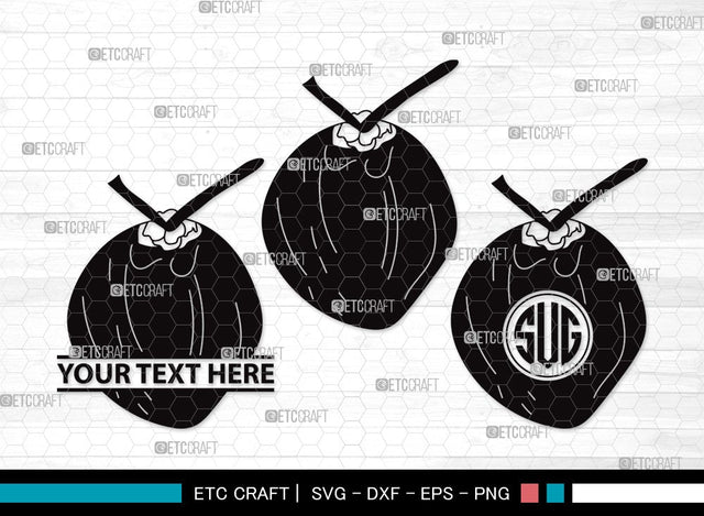 Coconut Monogram SVG Cut File | Fruit Svg | Coconut Drink Svg | Coconut Shell Svg | Tropical Drink | Coconut Clipart SVG ETC Craft 