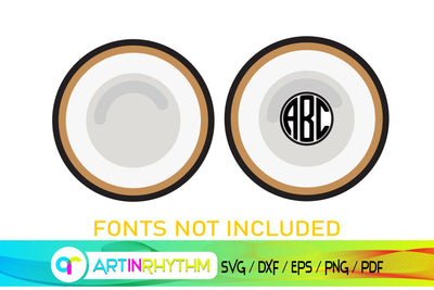 coconut svg, fruit monogram svg SVG Artinrhythm shop 