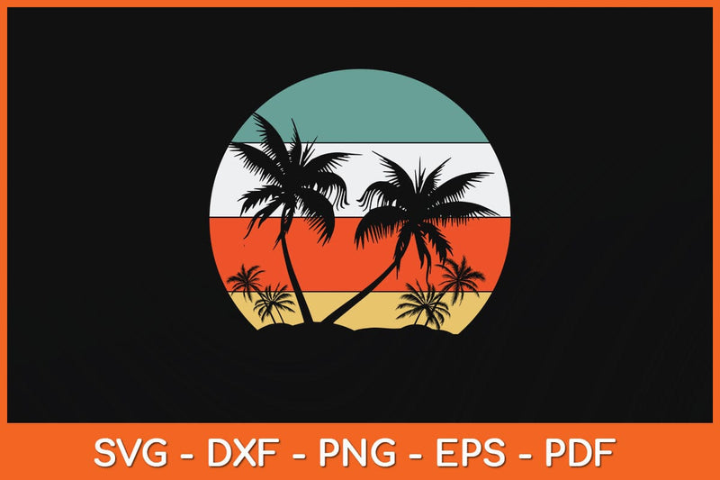 Coconut Tree Palm Vacation Summer Svg Design SVG artprintfile 