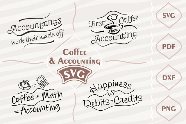 Coffee and accounting SVG bundle SVG Digital Mojito 