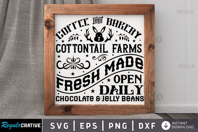 Coffee and bakery cottontail farms fresh made SVG SVG Regulrcrative 