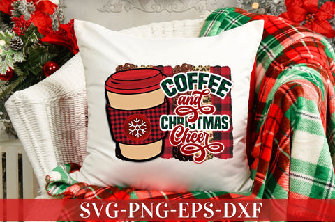 Coffee and christmas cheer PNG Sublimation DESIGNISTIC 