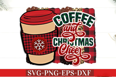 Coffee and christmas cheer PNG Sublimation DESIGNISTIC 