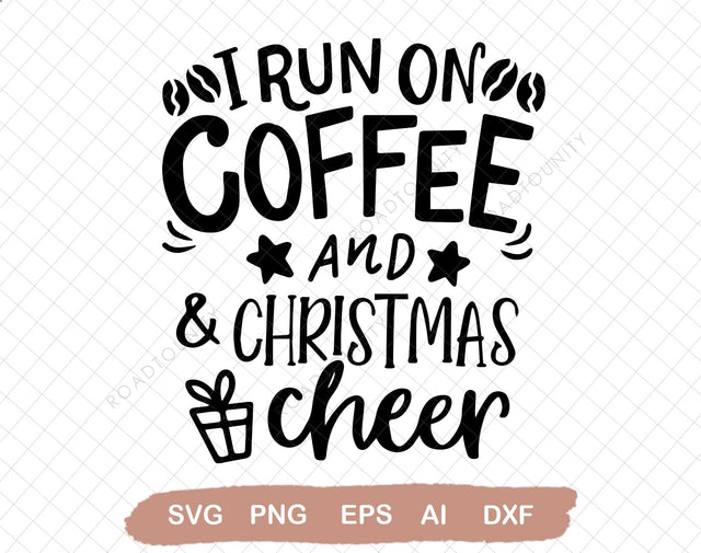 Coffee And Christmas Cheer Svg, Christmas Vibes Svg, Christmas Gift, Funny Christmas Svg, Christmas Svg, Christmas Jumper Svg SVG DiamondDesign 