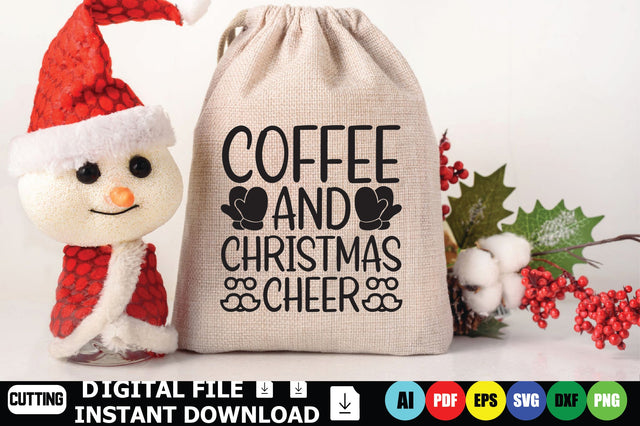Coffee And Christmas Cheer SVG Shahin alam 