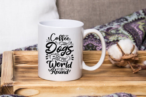 coffee and dogs make the world round svg design SVG futivesvg 