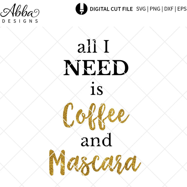 Coffee and Mascara SVG Abba Designs 