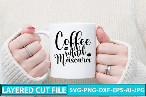 Coffee And Mascara SVG Cut File SVG Syaman 