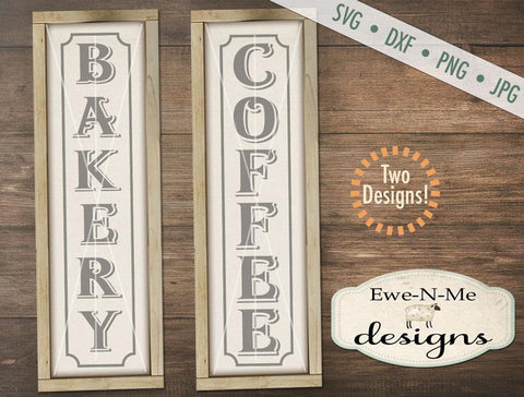 Coffee Bakery Vertical - Cutting Files SVG Ewe-N-Me Designs 