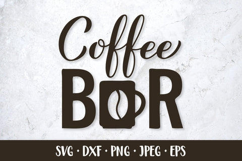 Coffee bar SVG. Coffee bar sign SVG LaBelezoka 