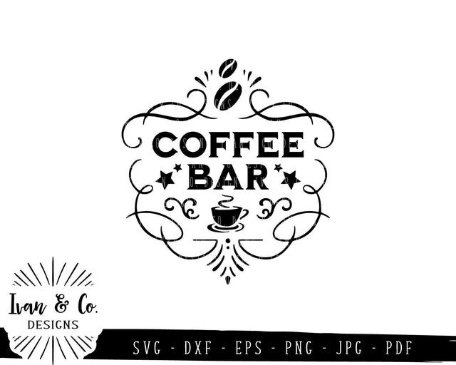 Coffee Bar SVG Files | Coffee Sign | Kitchen | Farmhouse | Coffee SVG (792146704) SVG Ivan & Co. Designs 
