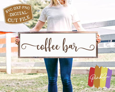 Coffee Bar SVG Files | Farmhouse Sign Svg | Coffee Sign Svg | Kitchen Svg | Commercial Use | Cricut | Silhouette | Digital Cut Files (1097277404) SVG PinkZou 
