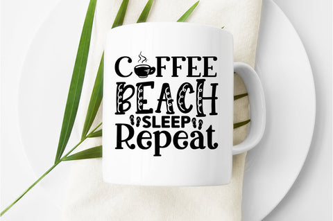 Coffee beach sleep repeat svg SVG akazaddesign 