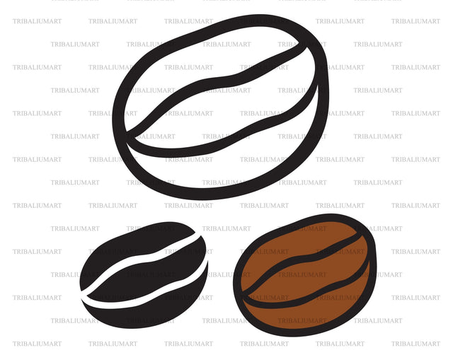 Coffee bean SVG TribaliumArtSF 