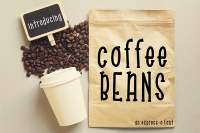 Coffee Beans Font Kitaleigh 
