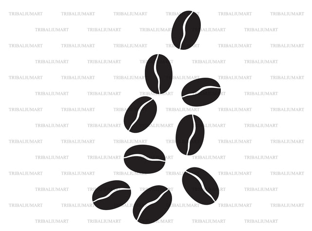 Coffee beans SVG TribaliumArtSF 