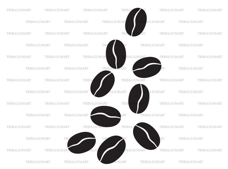 Coffee beans SVG TribaliumArtSF 