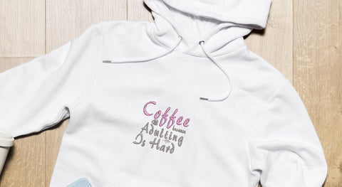 Coffee because adulting is hard Embroidery/Applique DESIGNS ArtEMByNatalia 