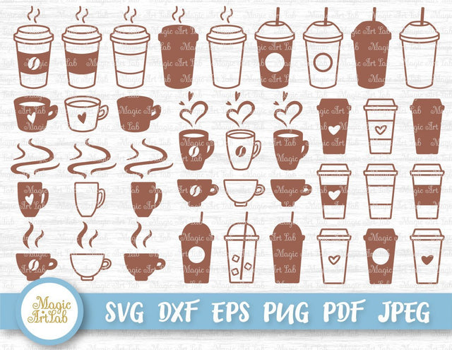 Coffee bundle cut files SVG MagicArtLab 